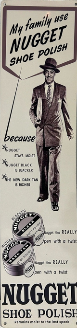 Nugget Shoe Polish Retro Metal Sign - 200 x 800mm