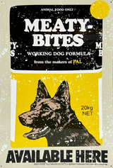 Pal Meaty Bites Retro Metal Sign - 555 x 810mm