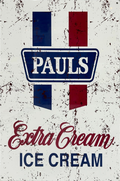 Pauls Ice Cream Retro Metal Sign - 400 x 600mm