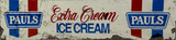 Paul's Ice Cream Retro Metal Sign - 800 x 200mm