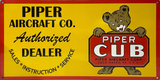 Piper Aircraft Retro Metal Sign - 600 x 300mm