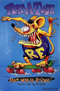 Rat Fink Surfer Dude Retro Metal Sign - 400 x 600mm