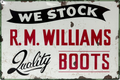 RM Williams Boots Retro Metal Sign - 600 x 400mm