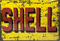 Shell Distressed Retro Metal Sign - 810 x 555mm