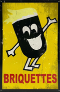 Bernie Briquettes Retro Metal Sign - 400 x 600mm