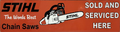 Stihl Chainsaws Retro Metal Sign - 800 x 200mm