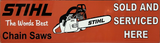 Stihl Chainsaws Retro Metal Sign - 800 x 200mm