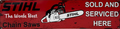Stihl Chainsaws Distressed Retro Metal Sign - 800 x 200mm