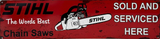 Stihl Chainsaws Distressed Retro Metal Sign - 800 x 200mm