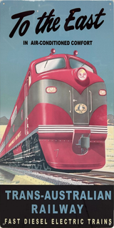 Trans Australian Railways Retro Metal Sign - 300 x 600mm