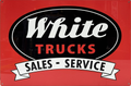 White Trucks Sales and Service Retro Metal Sign - 600 x 400mm