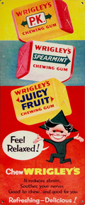 Wrigleys Red Retro Metal Sign - 300 x 600mm