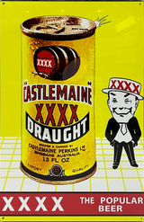 XXXX Draught Retro Metal Sign - 400 x 600mm