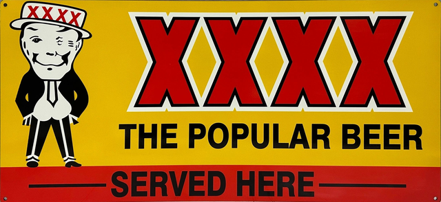 XXXX Served Here Retro Metal Sign - 810 x 380mm