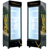Custom Branded Bar Fridge | 370L Shopfront Tower — branded example: 370l - Custom Vinyl Wrapped Branded Fridge - Example 33