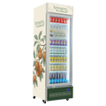 Custom Branded Bar Fridge | 370L Shopfront Tower — branded example: 370l - brewers orchard - custom branded fridge