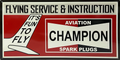 Champion Aviation Spark Plugs Retro Metal Sign - 600 x 300mm