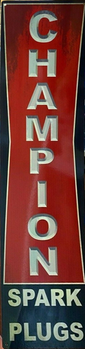 Champion Spark Plugs Retro Metal Sign - 200 x 800mm