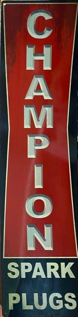 Champion Spark Plugs Retro Metal Sign - 200 x 800mm