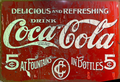Coca Cola Retro Metal Sign - 810 x 555mm