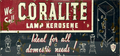 Coralite Kerosene Retro Metal Sign - 810 x 380mm