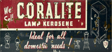 Coralite Kerosene Retro Metal Sign - 810 x 380mm