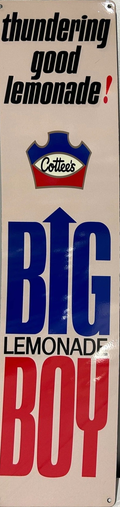 Cottee's Big Boy Lemonade Retro Metal Sign - 200 x 800mm