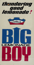 Cottees Big Boy Lemonade Retro Metal Sign - 380 x 810mm