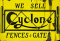 Cyclone Gates Retro Metal Sign - 810 x 555mm