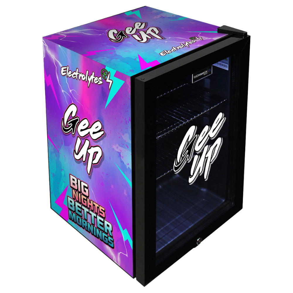 Custom Branded Bar Fridge | 70L Station Unit — branded example: 70l - Custom Vinyl Wrapped Branded Fridge - Example 29