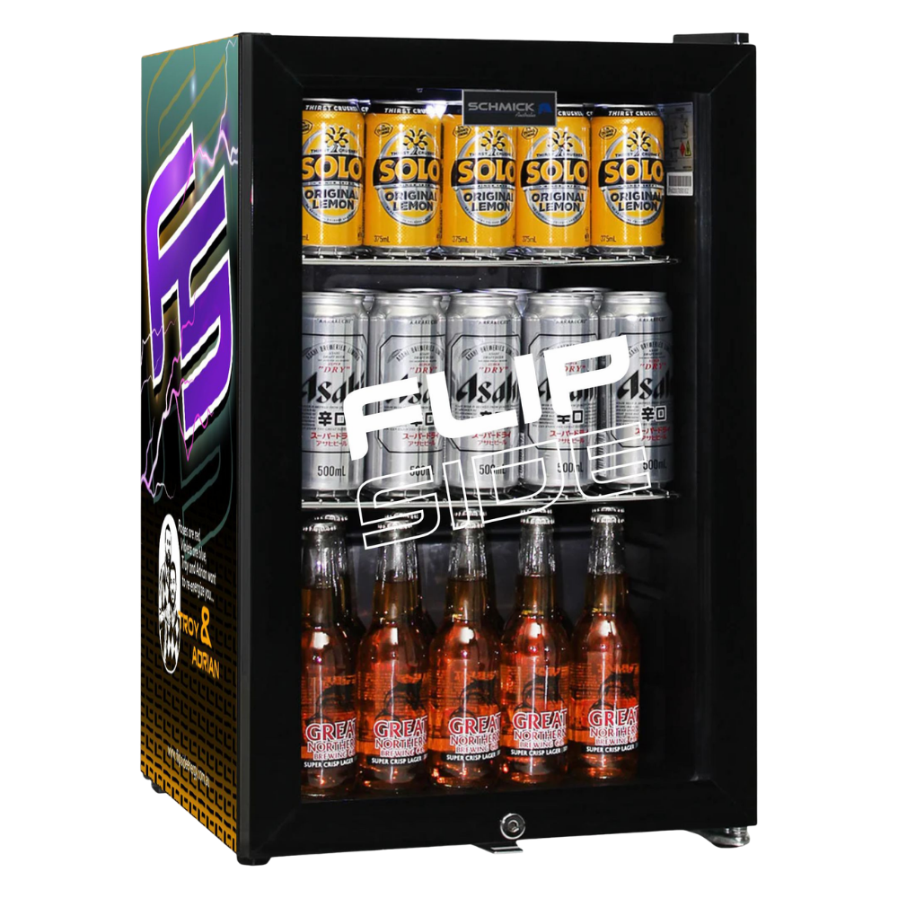 Custom Branded Bar Fridge | 70L Station Unit — branded example: 70l - Custom Vinyl Wrapped Branded Fridge - Example 30