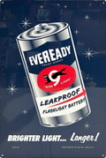 Eveready Batteries Retro Metal Sign - 400 x 600mm