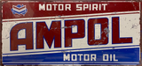 Ampol Retro Metal Sign - 810 x 380mm