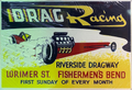 Fishermens Bend Drags Retro Metal Sign - 810 x 555mm