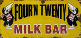 Four N Twenty Milk Bar Horizontal Retro Metal Sign - 810 x 380mm
