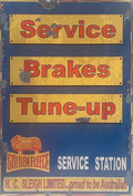 Golden Fleece Drive Way Retro Metal Sign - 555 x 810mm