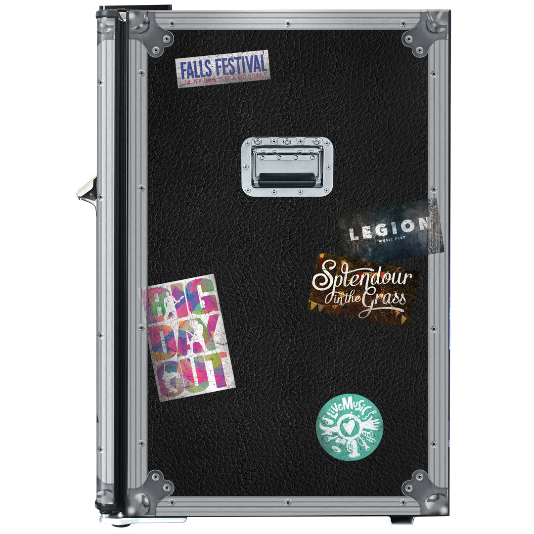 Music Roadie Case Retro Mini Bar Fridge 70 Litre Schmick Brand With Opener - HUS-BC70B-ROADIE-AUS