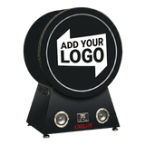 Round Bar Fridge with Bluetooth & Speakers – 42L — Add Your Logo custom branding