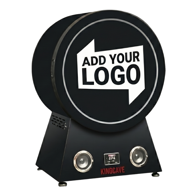 Round Bar Fridge with Bluetooth & Speakers – 42L — Add Your Logo custom branding