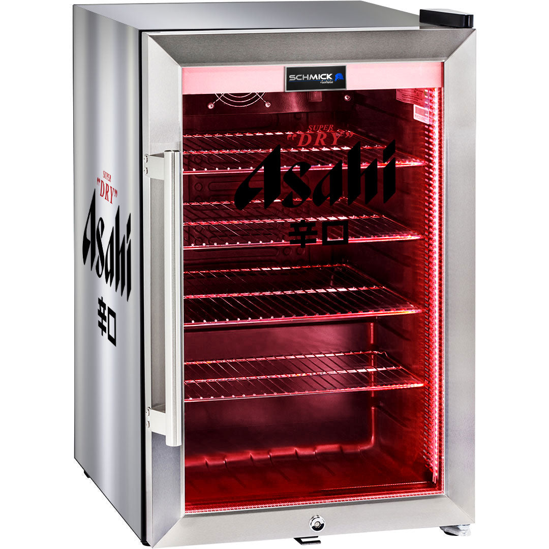 Asahi - HUS-SC70-SS-R-ASAHI – Branded LED Glass Door Bar Fridge – 70 Litres