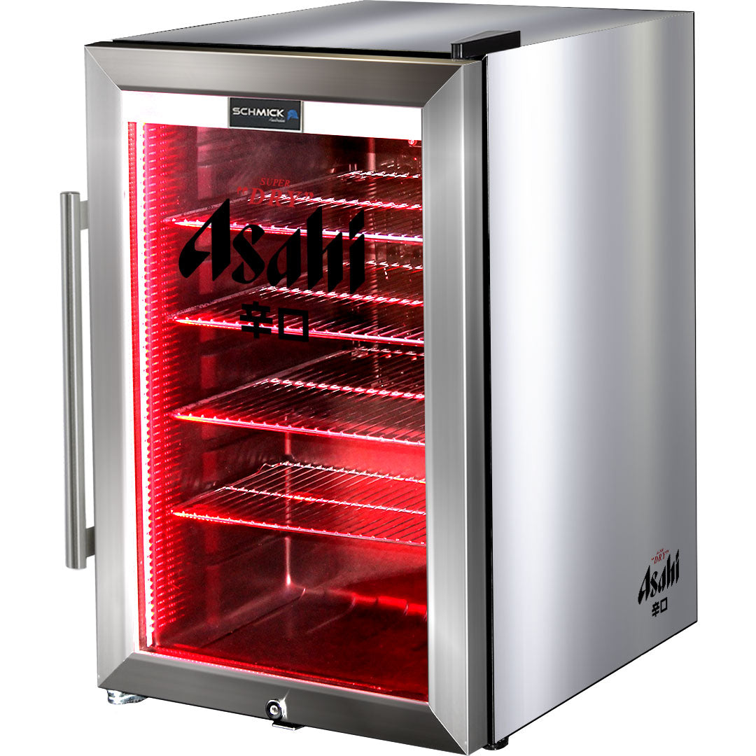 Asahi branded bar fridge, Great gift idea! Great Entertaining Room Or Man Cave Item - Model SC70-SS-R-ASAHI