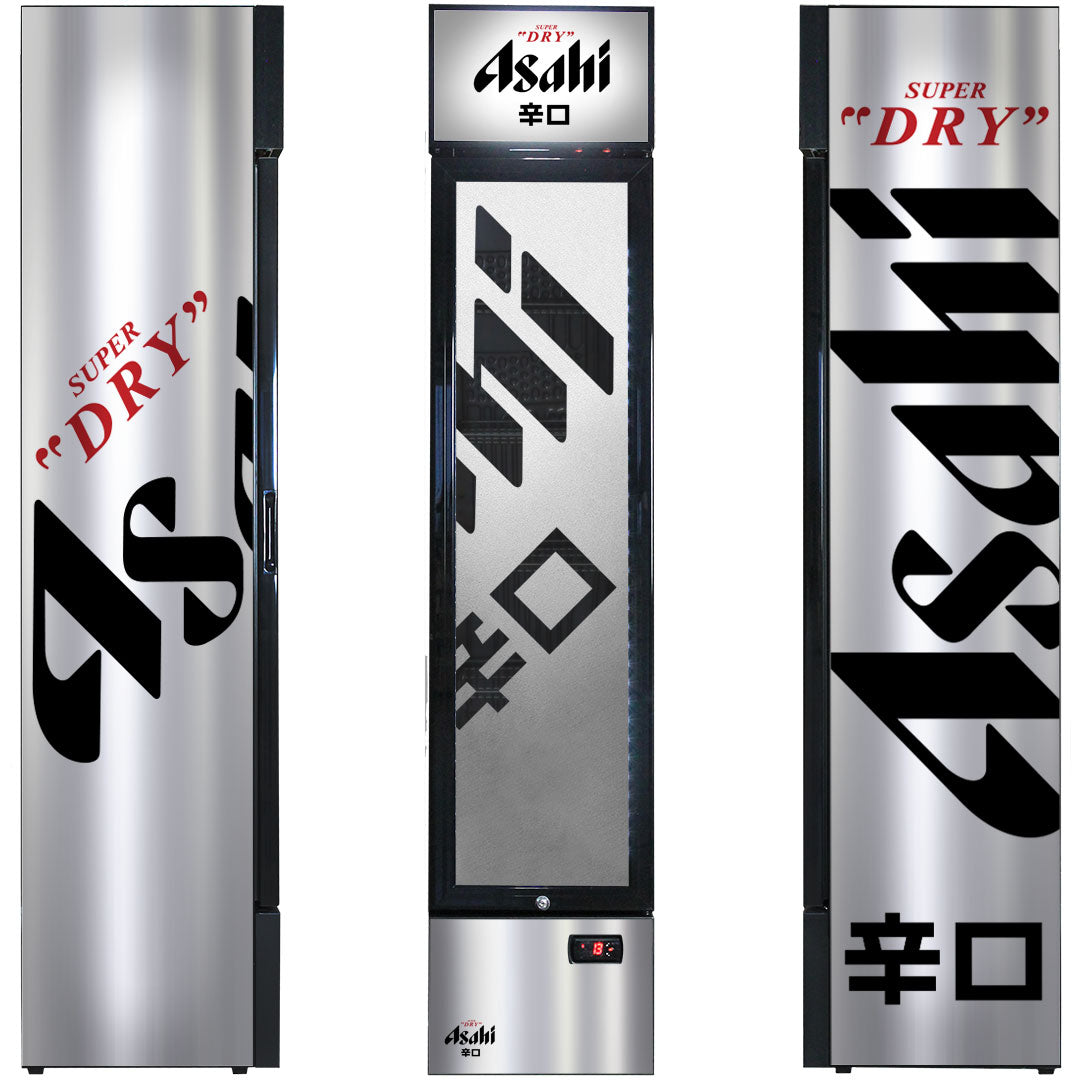Asahi Branded Skinny Upright Bar Fridge - Model SS-P160-ASAHI