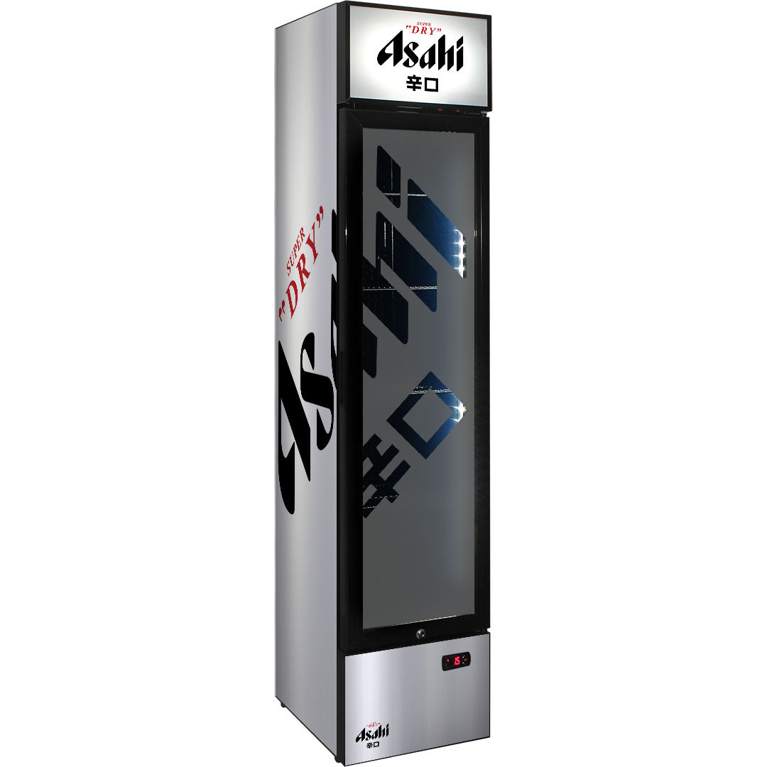 Asahi Branded Skinny Upright Bar Fridge - Model SS-P160-ASAHI