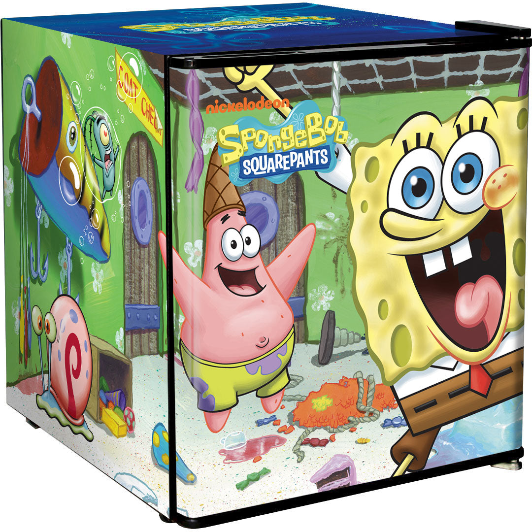 SpongeBob SquarePants Mini Bar Fridge - A Great Gift Idea! - Model BC46B2-SB-04