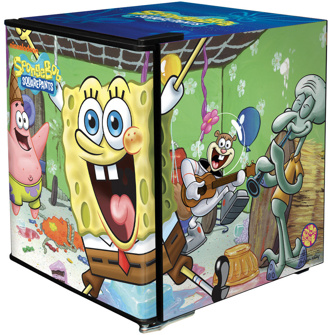 SpongeBob SquarePants Mini Bar Fridge - A Great Gift Idea! - Model BC46B2-SB-04