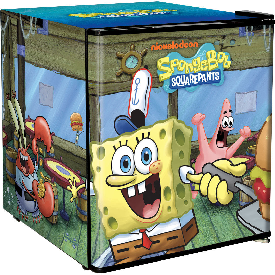 SpongeBob SquarePants Mini Bar Fridge - A Great Gift Idea! - Model BC46B2-SB-06