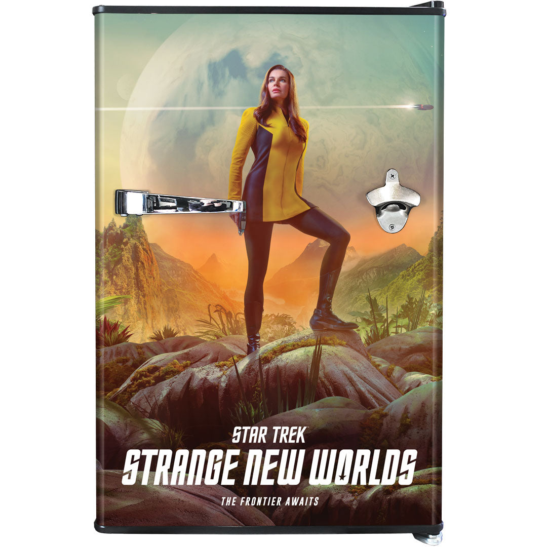 Star Trek-Strange New Worlds 'Una' Design Retro Mini Bar Fridge 70 Litre Schmick Brand With Opener - BC70B-RET-ST-SNW6