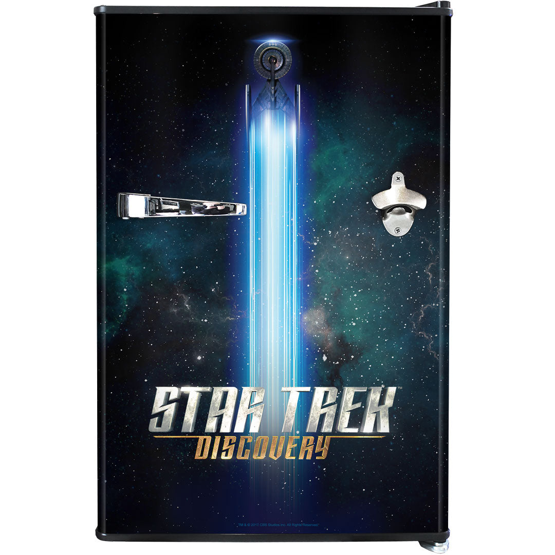 Star Trek Discovery Design Retro Mini Bar Fridge 70 Litre Schmick Brand With Opener - BC70B-RET-STD-01