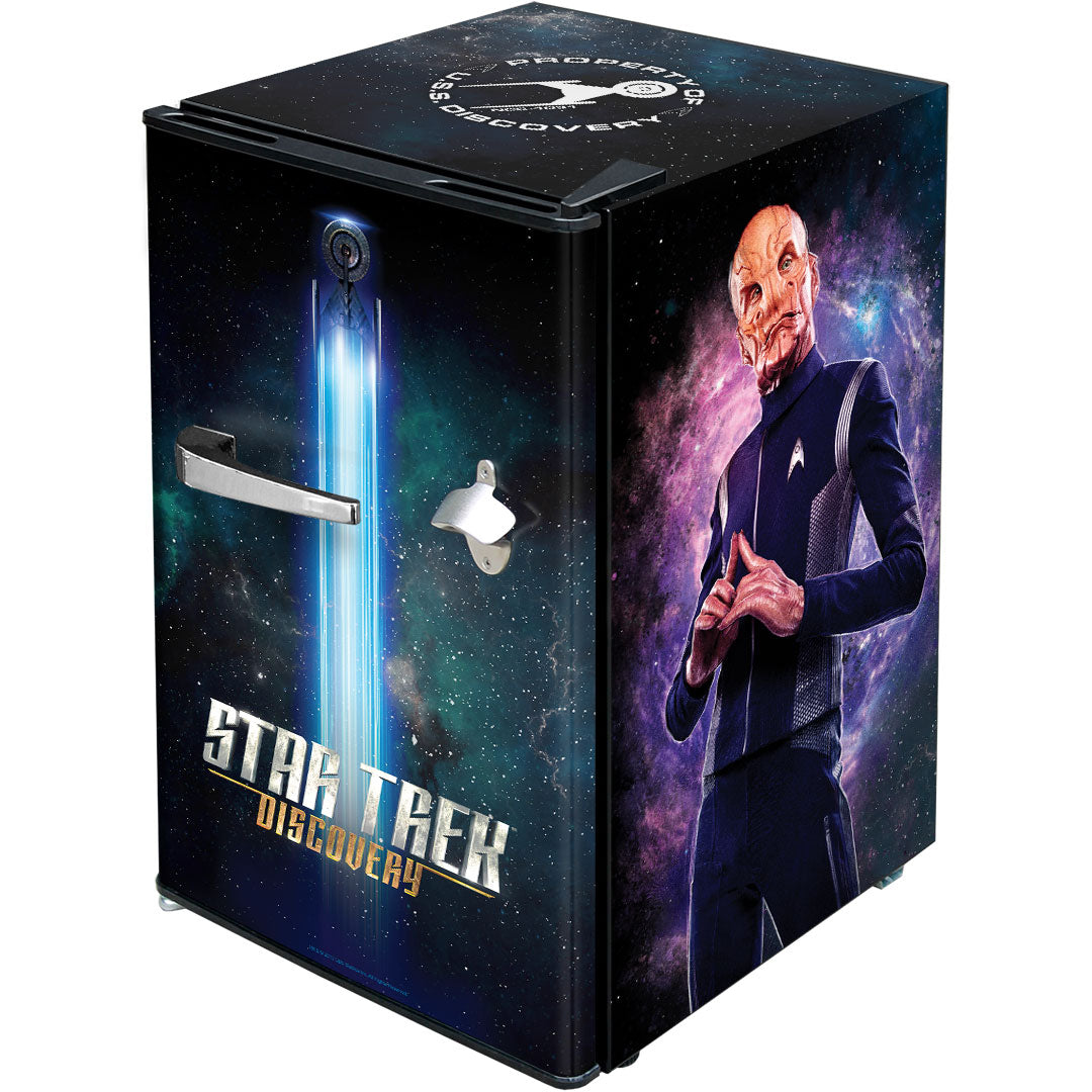 Star Trek Discovery Design Retro Mini Bar Fridge 70 Litre Schmick Brand With Opener - BC70B-RET-STD-01