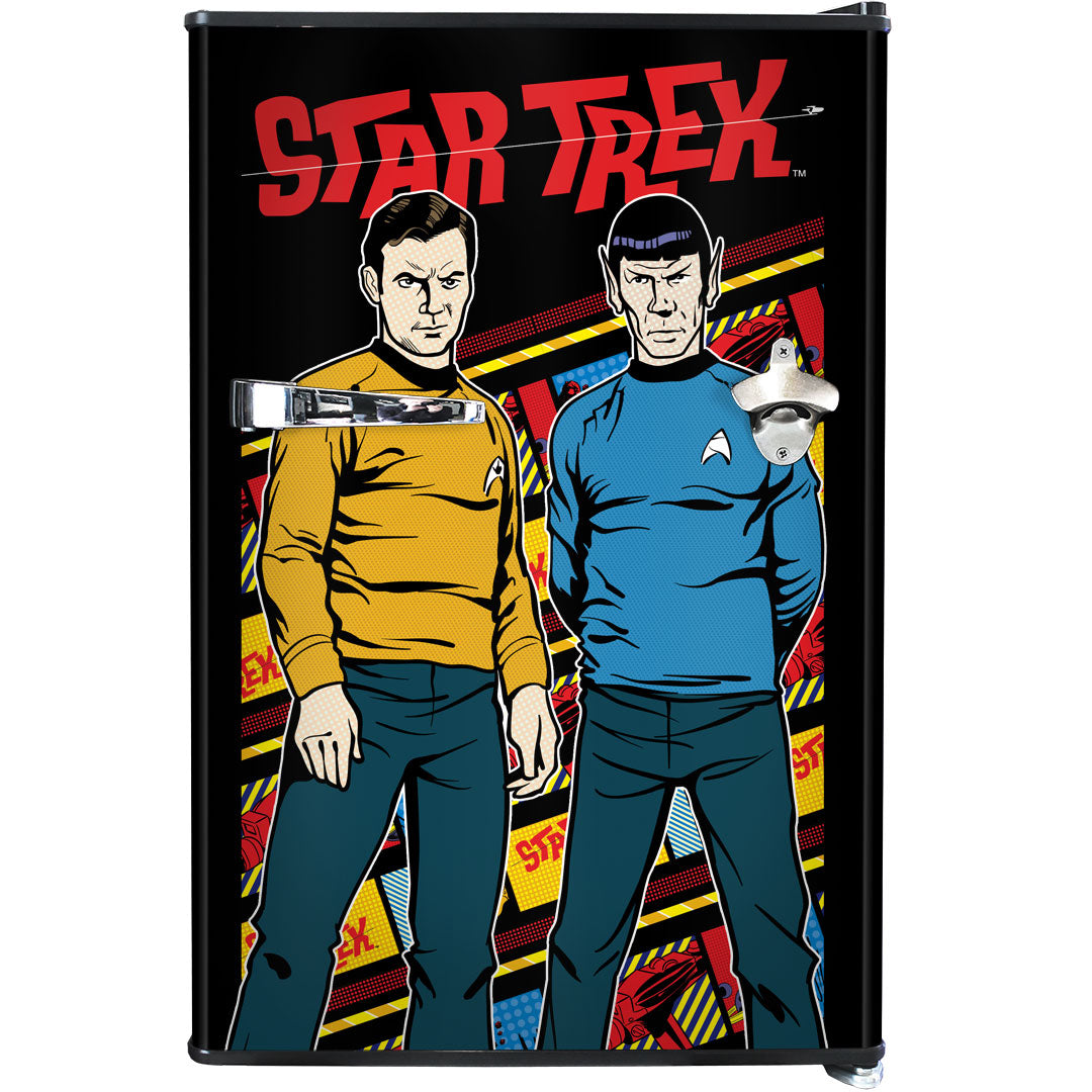 Star Trek Original (Comic Style) Design Retro Mini Bar Fridge 70 Litre Schmick Brand With Opener - BC70B-RET-STO1